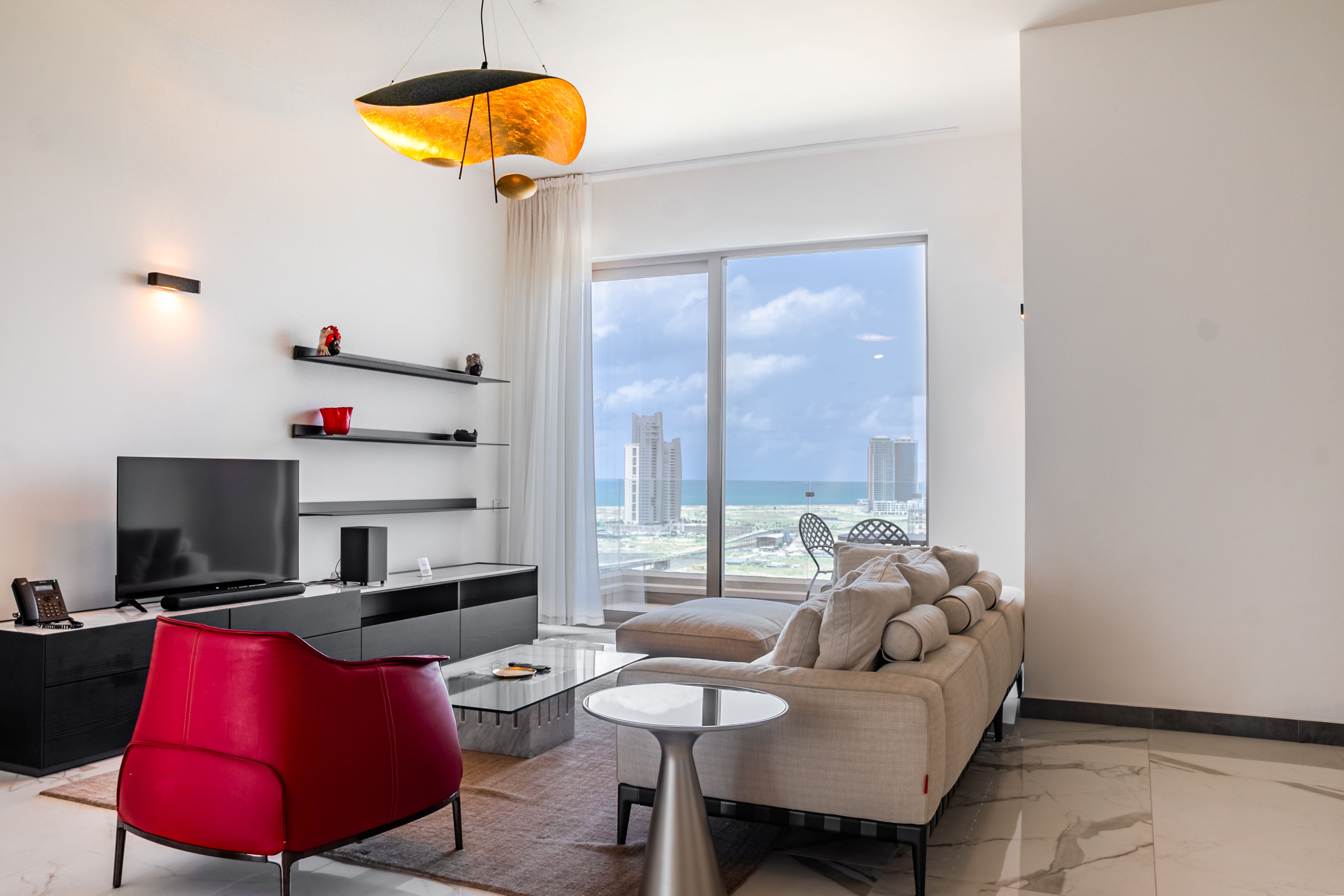 Penthouse living area at Heliconia Park Lagos