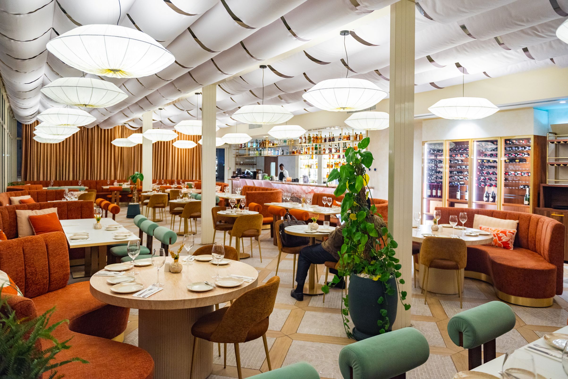 Fine dining restaurant with Lagos views