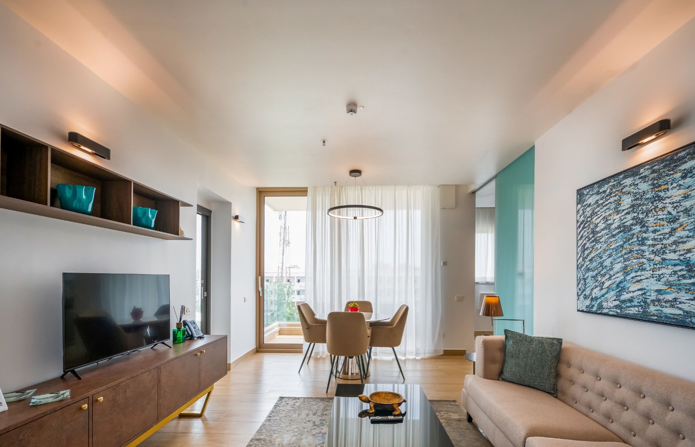 Illustrative contemporary suite interior at Heliconia Lagos
